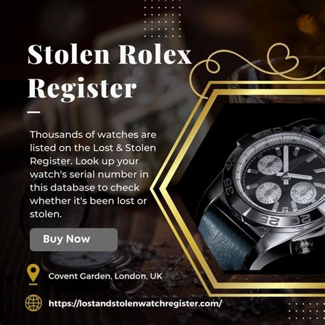 register of stolen rolex watches|lost Rolex database.